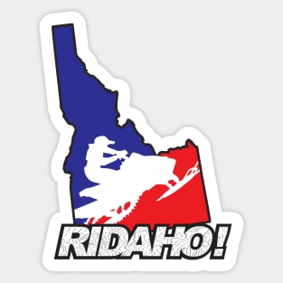 Ridaho! Snowmobile Sticker